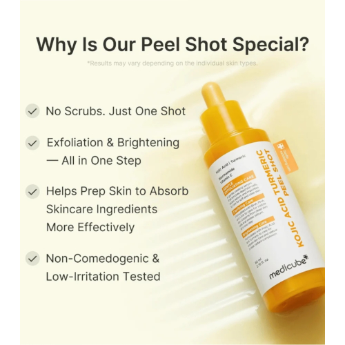 Medicube - *Kojic Acid* - Peeling facial iluminador Kojic Acid Turmeric Peel Shot