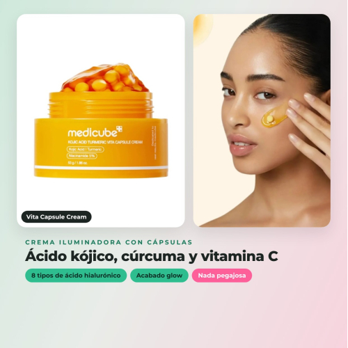 Medicube - Ácido Kojico - Rotina iluminadora (discos + creme)