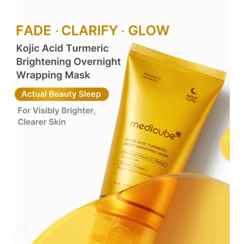 Medicube - Máscara facial de noite iluminadora Kojic Acid Turmeric