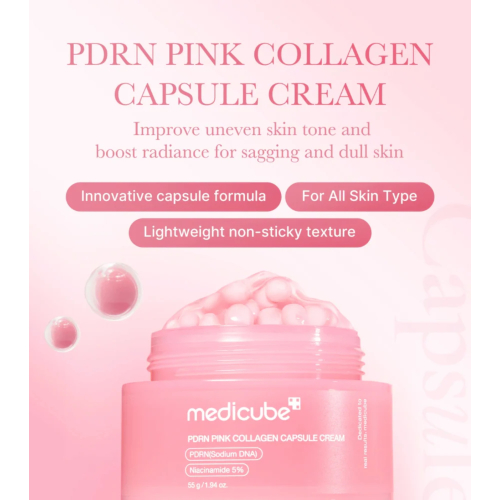 Medicube - *PDRN Pink* - Creme Facial Iluminador Collagen Capsule Cream
