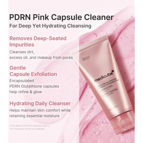 Medicube - *PDRN Pink* - Limpador facial Glutathione Capsule Foam