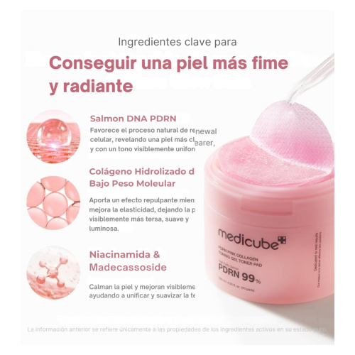 Medicube - *PDRN Pink* - Gel tônico em formato de almofada - 70pads