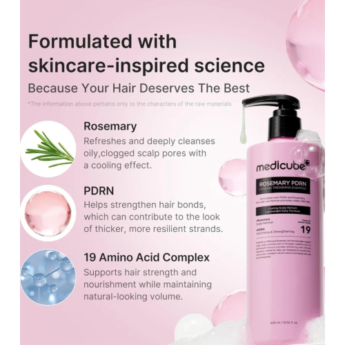 Medicube - *Rosemary PDRN* - Champô de alecrim fortalecedor