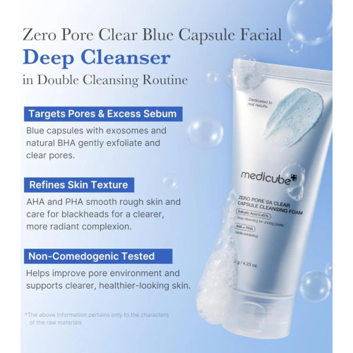 Medicube - *Zero Pore* - Sabonete Facial Esfoliante Espumante Clear Capsule