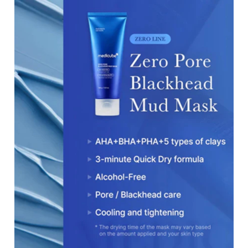 Medicube - *Zero Pore* - Máscara com AHA, BHA e PHA Blackhead Mud Mask