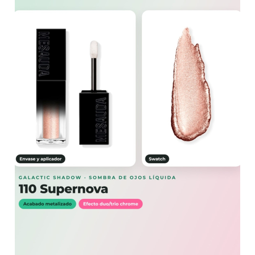 Mesauda - Pack 2 sombras líquidas Galactic Shadow - 110: Supernova + 106: Supernatural