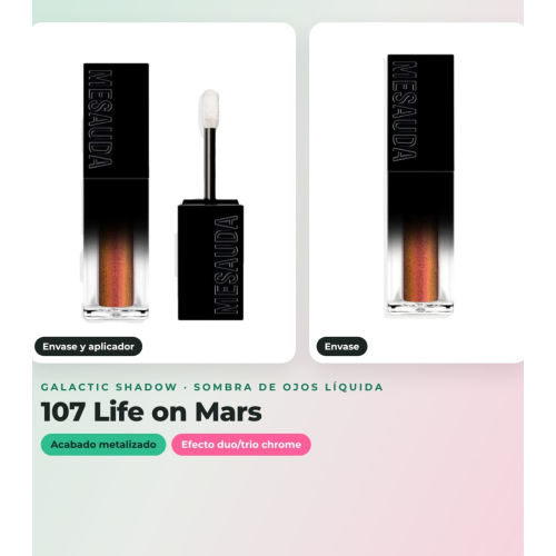 Mesauda - Pack 3 sombras líquidas Galactic Shadow - 111: Jupiter + 107: Life on Mars + 112: Rocket Man