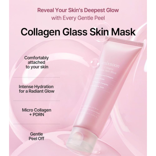 Mixsoon - *Collagen* - Máscara facial iluminadora Collagen Glass