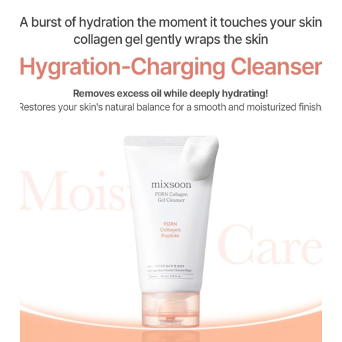 Mixsoon - *PDRN Collagen* - Gel de limpeza facial