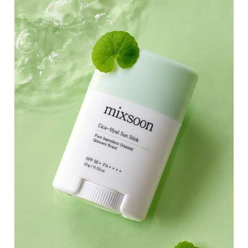 Mixsoon - Protetor solar facial em stick Cica Hyal SPF50+ PA++++