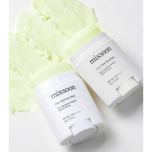 Mixsoon - Protetor solar facial em stick Cica Hyal SPF50+ PA++++