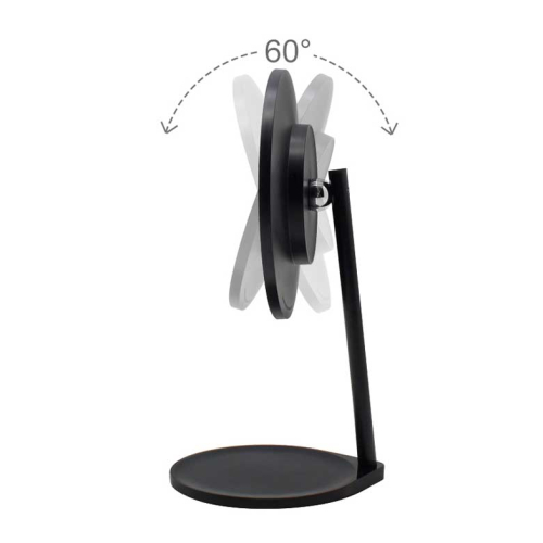 MQBeauty - Espelho de toucador preto recarregável com iluminação LED regulável