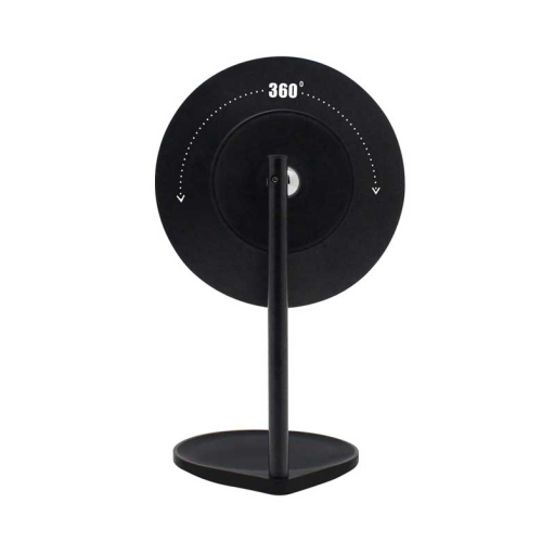 MQBeauty - Espelho de toucador preto recarregável com iluminação LED regulável