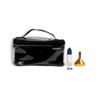 Bolsa cosmética transparente + 24 frascos de 15ml