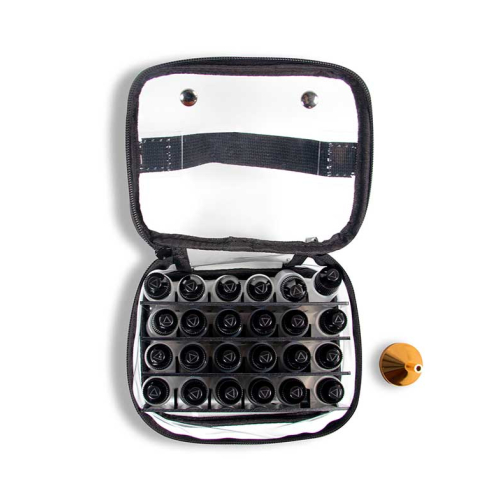 MQBeauty - Bolsa cosmética transparente + 24 frascos de 15ml