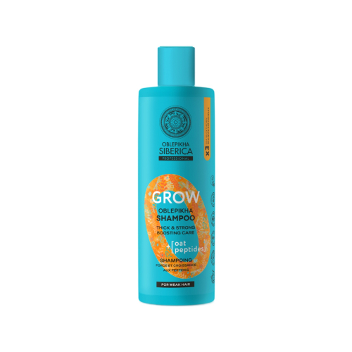Natura Siberica - Oblepikha Shampoo Fortalecedor e Acelerador de Crescimento com Peptídeos - Para Cabelos Fracos