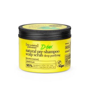 Natura Siberica - *Hair Evolution* - Esfoliante para o couro cabeludo com argila branca D-tox pré-shampoo - Limpeza profunda
