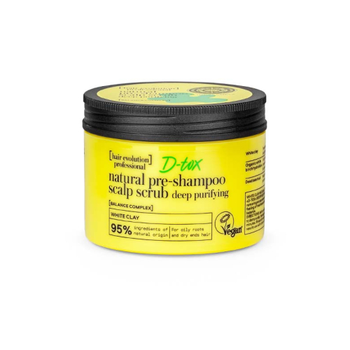 Natura Siberica - *Hair Evolution* - Esfoliante para o couro cabeludo com argila branca D-tox pré-shampoo - Limpeza profunda