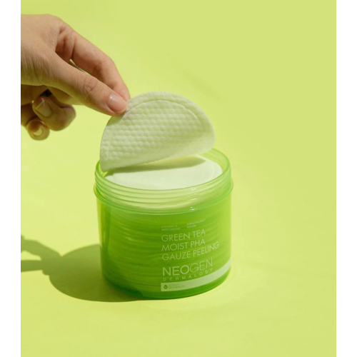 Neogen - Discos Esfoliantes Faciais - Green Tea Moist Pha Gauze Peeling