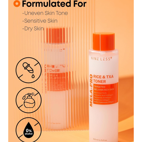 Nineless - *Mela-Pro* - Tônico Facial de Arroz e TXA MELA-PRO