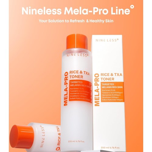 Nineless - *Mela-Pro* - Tônico Facial de Arroz e TXA MELA-PRO