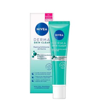 Nivea - *Derma Skin Clear* - Peeling noturno facial esfoliante - Pele com imperfeições