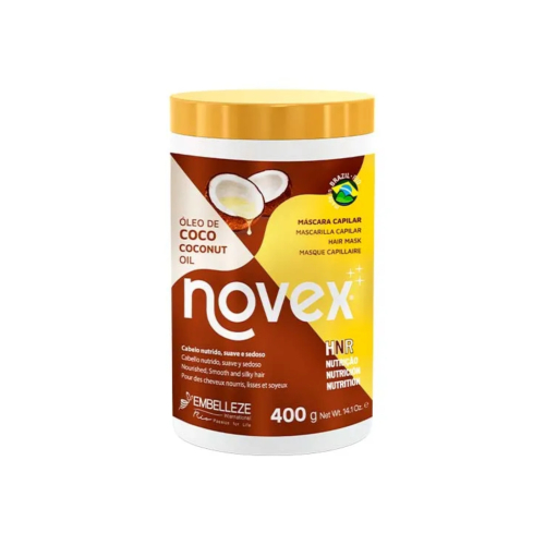 Novex - *Coconut Oil* - Máscara capilar cabelos nutridos, macios e sedosos 400g