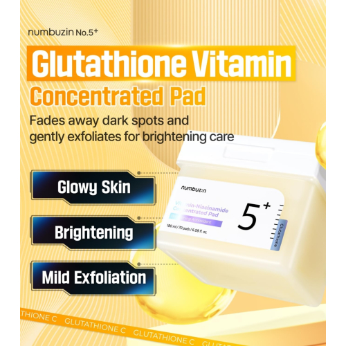 Numbuzin - Almofadas Concentradas No.5+ Vitamin-Niacinamide