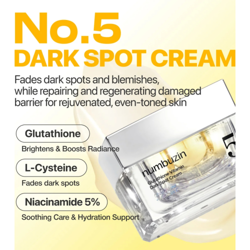 Numbuzin - Creme facial No.5+ Glutathione Vitamin Dark Spot