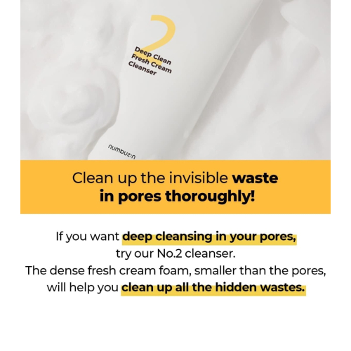 Numbuzin - Espuma de Limpeza nº 2 Deep Clean Fresh
