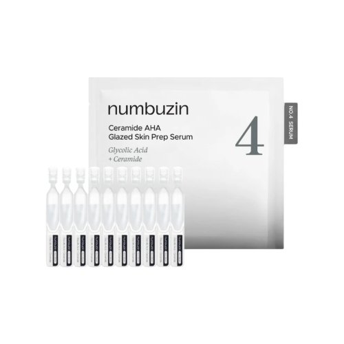 Numbuzin - Sérum esfoliante em ampolas No.4 ceramidas y AHA Glazed Skin Prep - 10ea