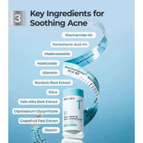Numbuzin - Tratamento em pó antiacne No.1 Pantothenic B5 Active Drying Powder