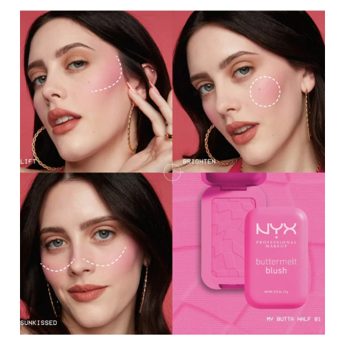 NYX Professional Makeup - Blush em pó Buttermelt - 01: My Butta Half