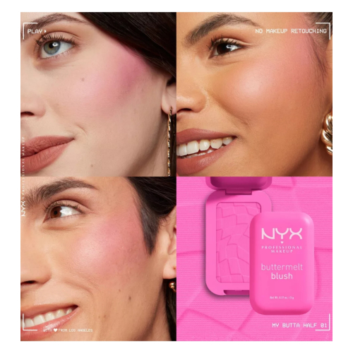 NYX Professional Makeup - Blush em pó Buttermelt - 01: My Butta Half