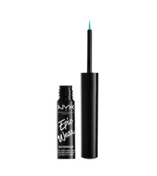 Nyx Professional Makeup - Delineador líquido metálico waterproof Epic Wear Metallic - Teal Metalic