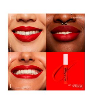 Nyx Professional Makeup - Batom líquido fosco Lip Lingerie XXL - On Fuego