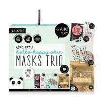 Oh K! - Pacote de 3 máscaras faciais Hello Happy Skin