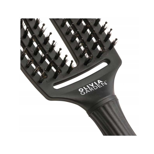 Olivia Garden - Escova de cabelo Fingerbrush Combo Medium - Full Black Medium
