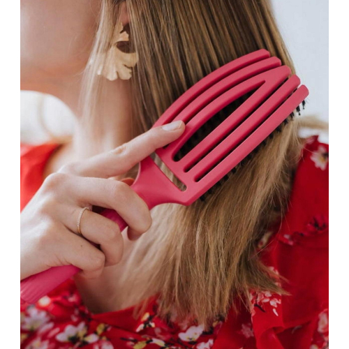 Olivia Garden - Escova de cabelo Fingerbrush Combo Medium - Hot Pink