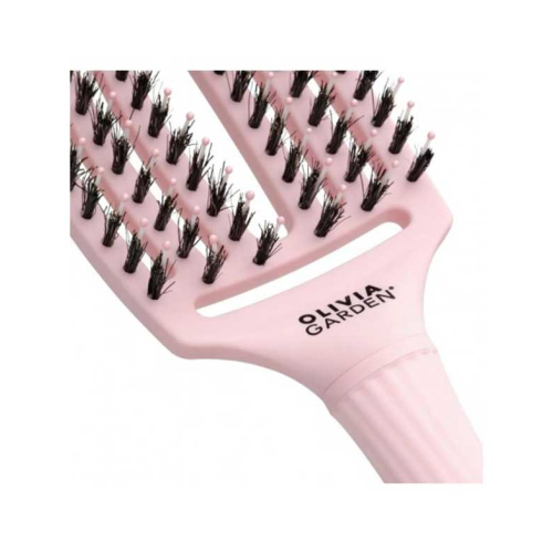 Olivia Garden - Escova de Cabelo  Fingerbrush Combo Medium - Pastel Pink