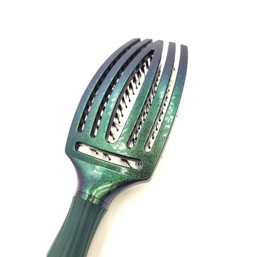 Olivia Garden - *Midnight Desert*  - Escova de Cabelo Fingerbrush Combo - Green Esmerald