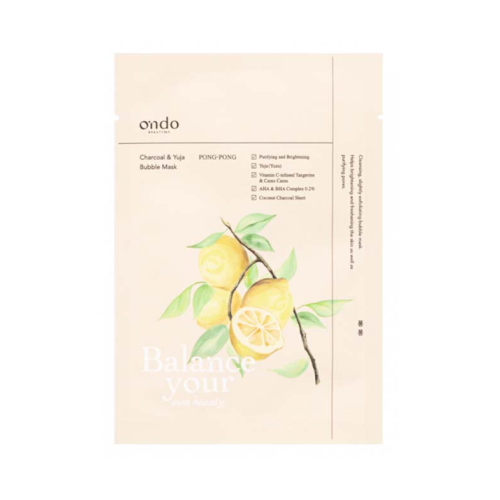 Ondo Beauty 36.5 - Máscara Pong-Pong Charcoal & Yuja Bubble