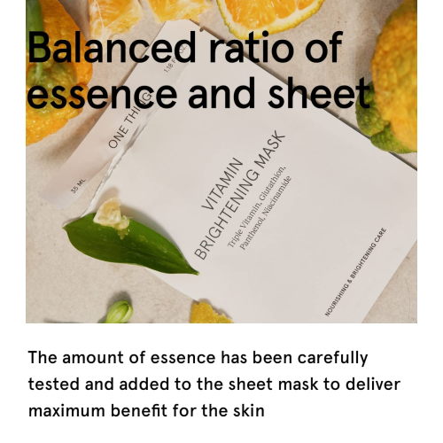 One Thing - Máscara Facial Iluminadora com Vitaminas
