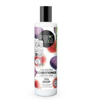 Organic Shop - Condicionador volumizador para cabelos oleosos - Figo e Rosa Mosqueta