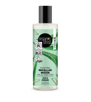 Organic Shop - Água micelar purificante para todos os tipos de pele - Aloé e Abacate