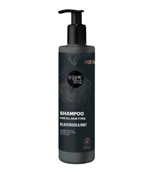 Organic Shop - Champô para todos os tipos de cabelo masculino - Casca de carvalho e menta