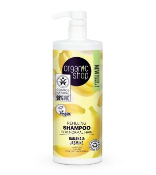 Organic Shop - Shampoo para cabelos normais 1000ml - Banana e Jasmim