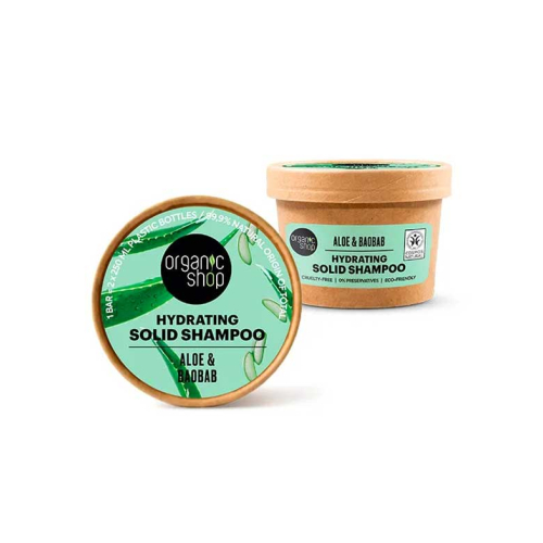Organic Shop - Shampoo sólido hidratante - Aloe e baobá