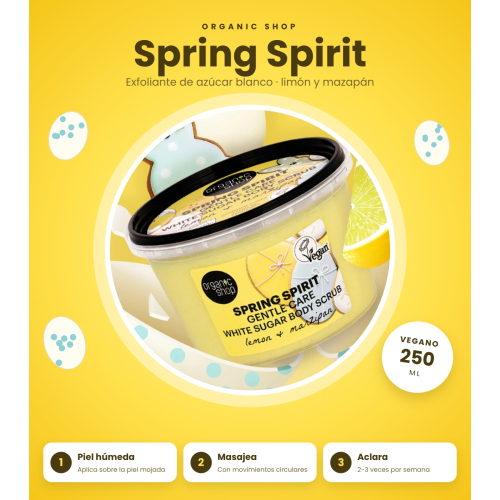 Organic Shop - Exfoliante corporal Spring Spirit - Limão e marzipã