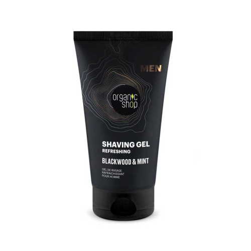 Organic Shop - Gel de barbear facial masculino - Casca de carvalho e menta